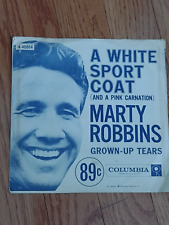 MARTY ROBBINS VINTAGE 45 A WHITE SPORTS COAT AND A PINK Carnation 1957 picture