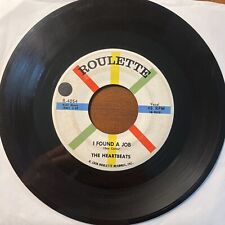THE HEARTBEATS 1958 Roulette 45rpm I Found A Job b/w Down On My Knees DOO WOP picture