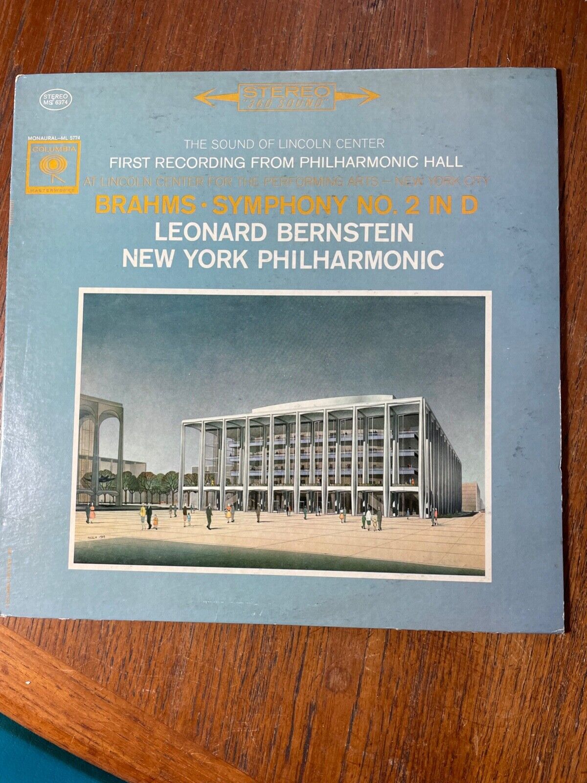 BRAHMS LEONARD BERNSTEIN Symphony No. 2 COLUMBIA MS 6374 1962 VG