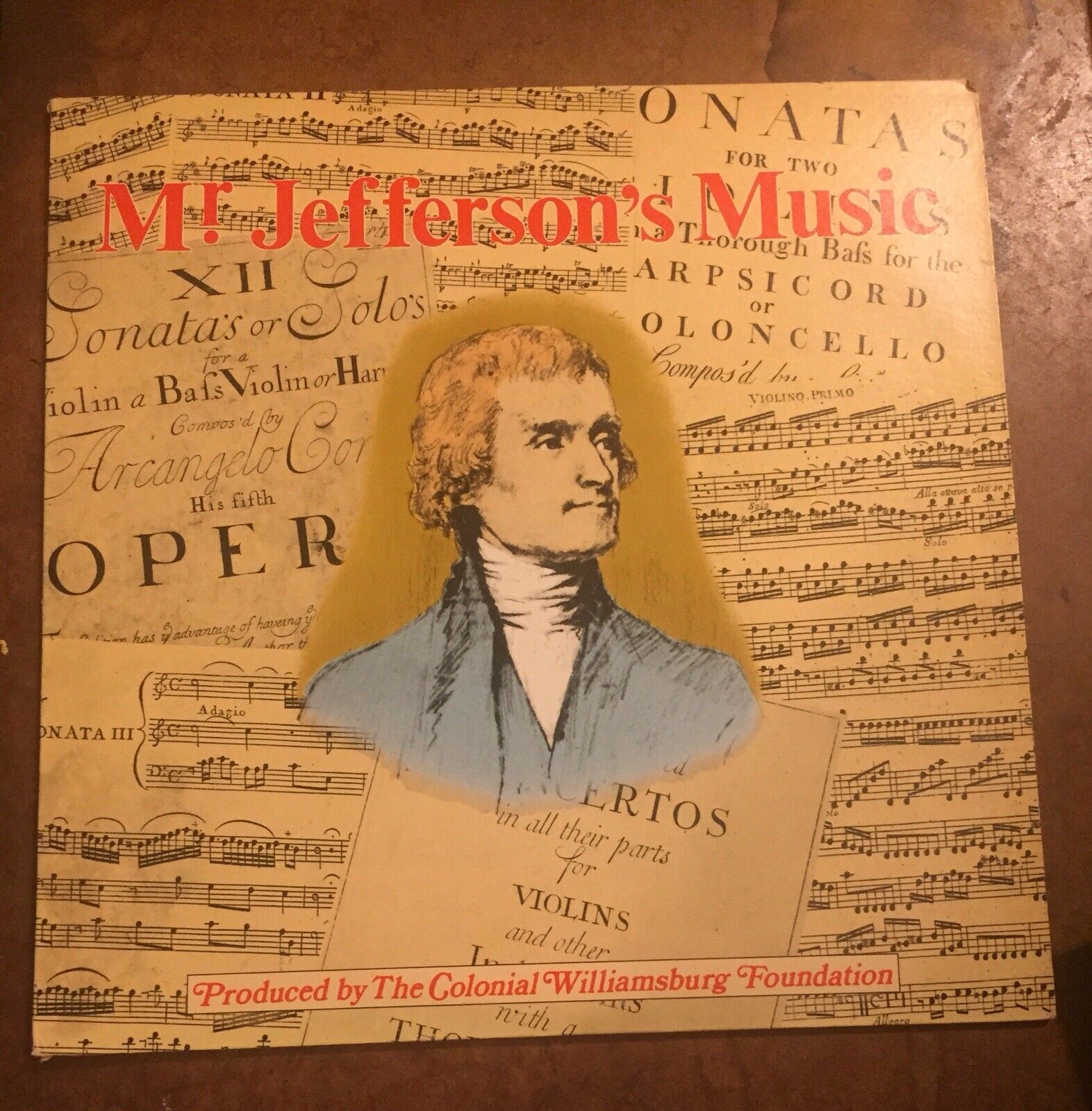 Mr Jefferson’s Music Colonial Williamsburg Foundation WS 108 Vinyl LP 
