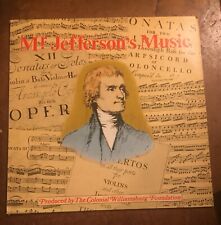 Mr Jefferson’s Music Colonial Williamsburg Foundation WS 108 Vinyl LP  picture