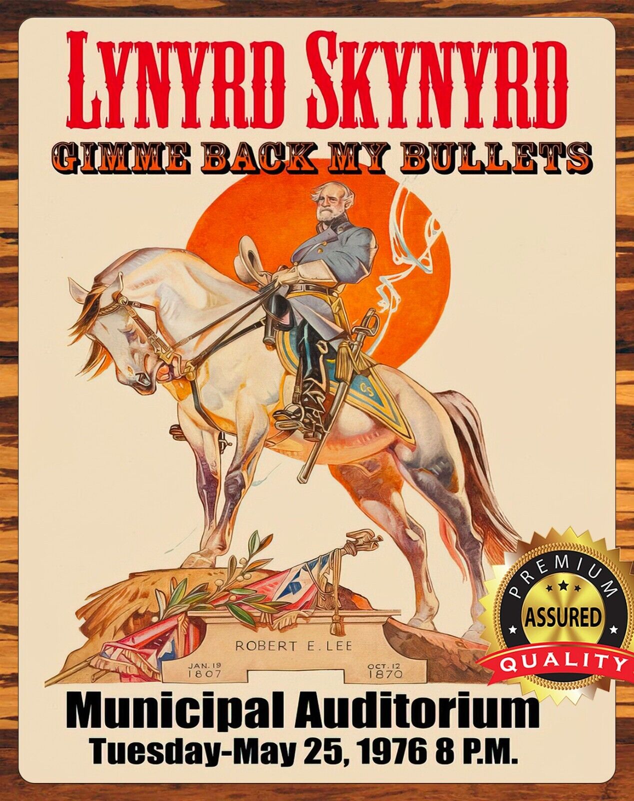 Lynyrd Skynyrd - Gimme Back My Bullets - Tour 1976 - Metal Sign 11 x 14