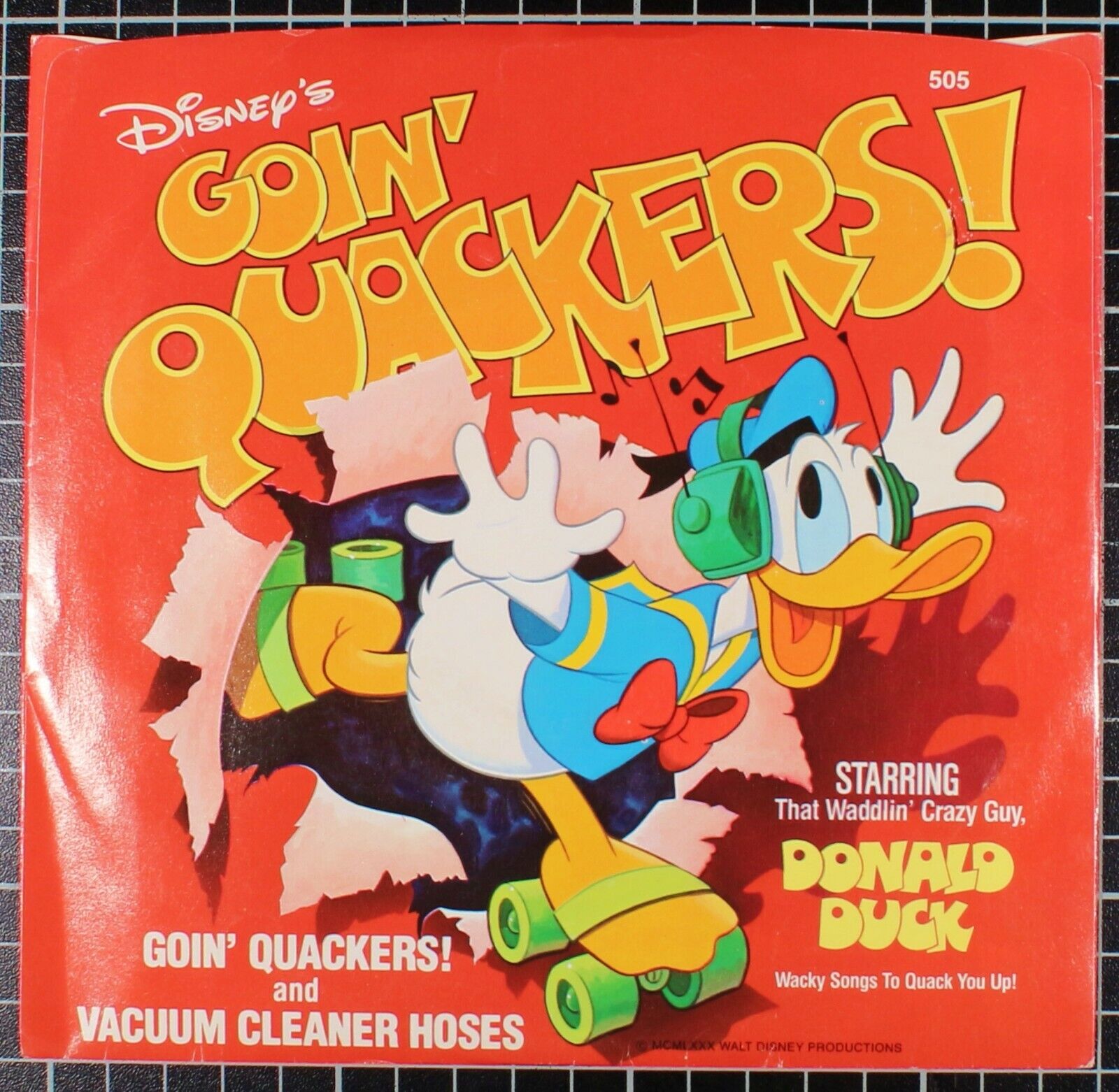 Goin Quackers Walt Disney Disneyland 45rpm Vinyl Record Donald Duck Novelty   
