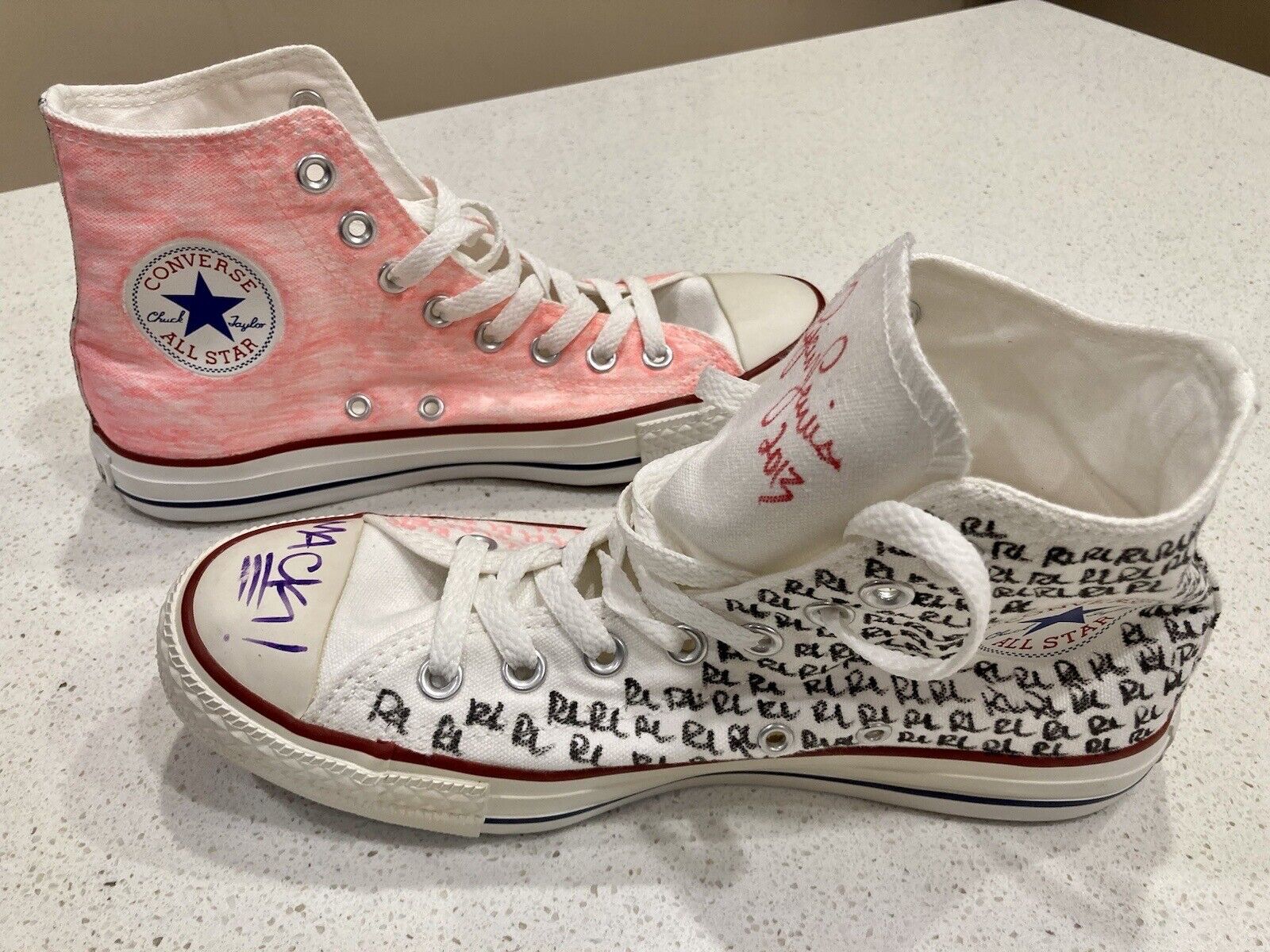 Macklemore & Ryan Lewis Customised And Signed Converse Sneakers Size 7