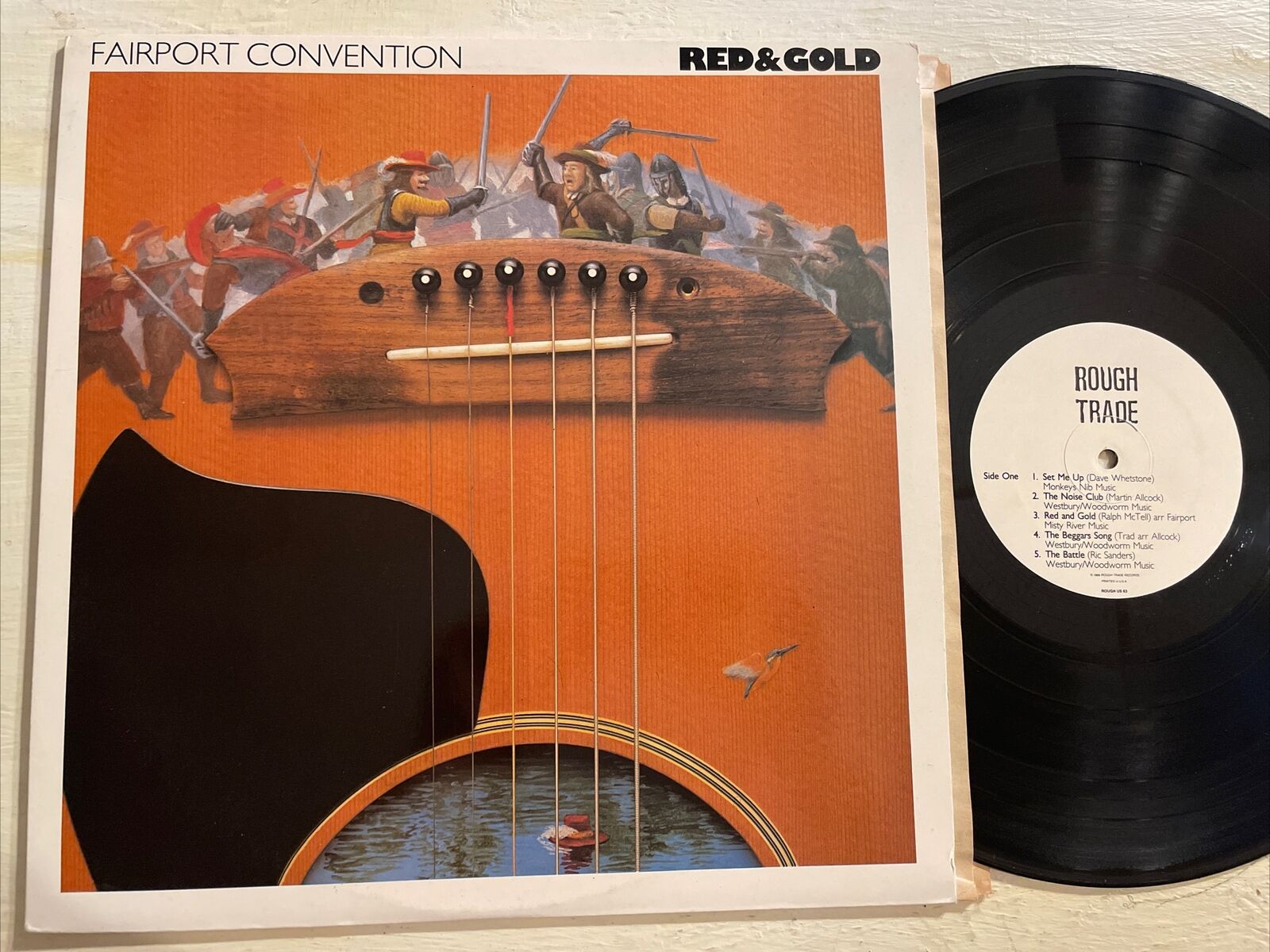 Fairport Convention Red & Gold LP Rough Trade 1989 Rare EX