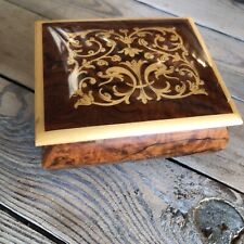 Vintage Reuge Italian Inlaid Wooden Music Box Tested And Working picture