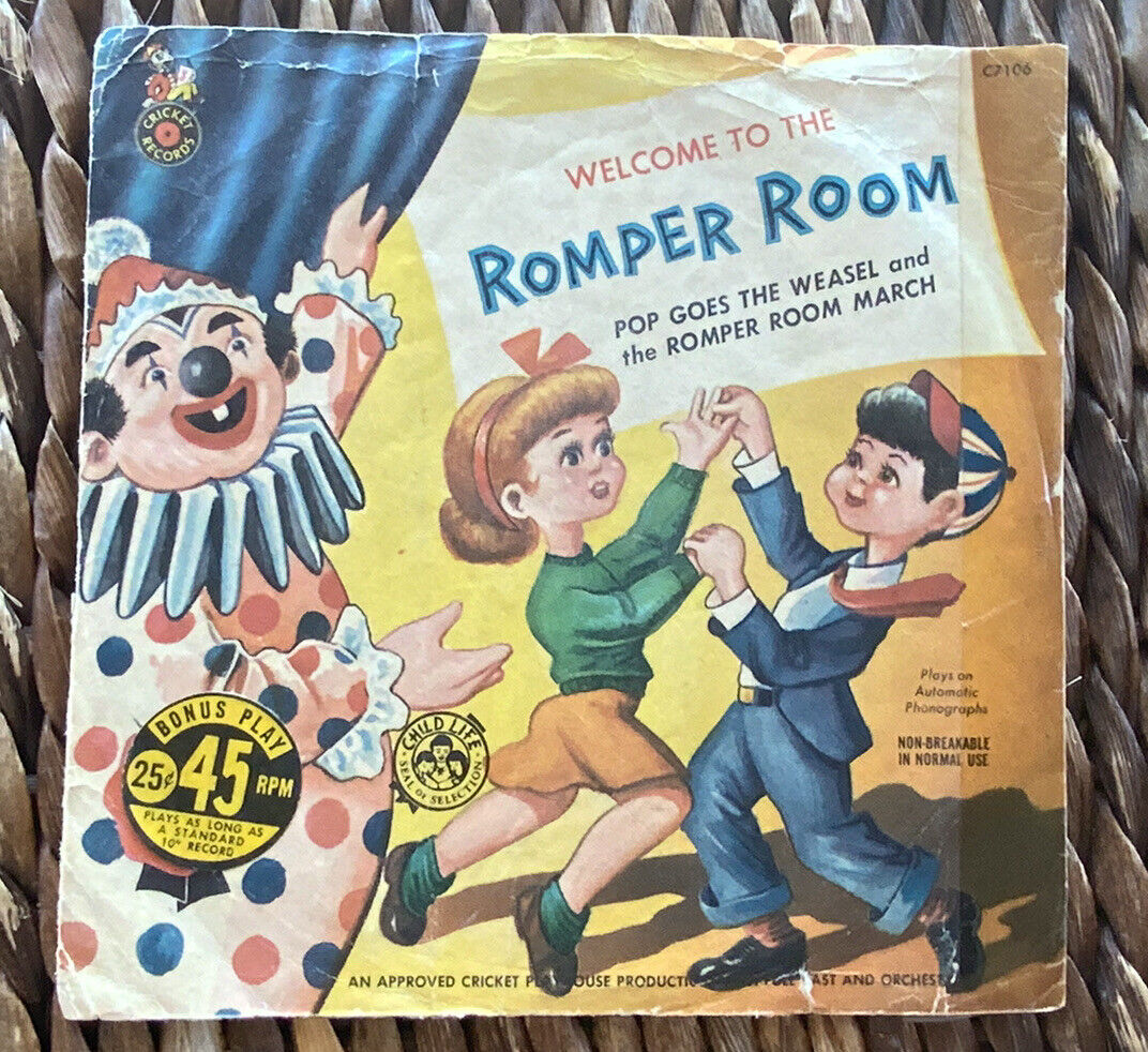 ROMPER ROOM - 1950s- 45 RPM - CRICKET RECORD C106-A - BOBBY COLT/JUDY JAMES