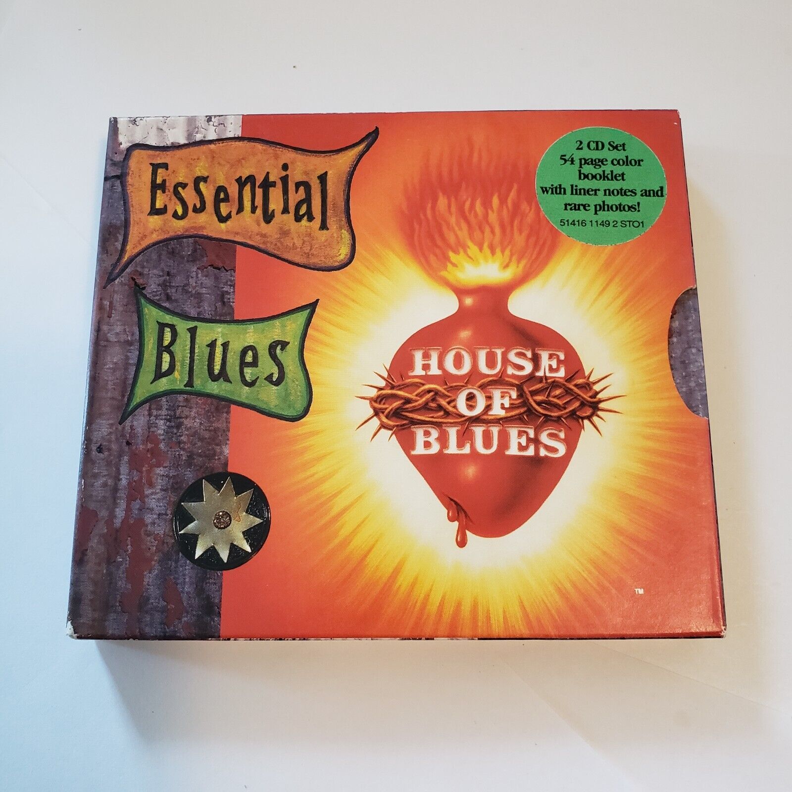 House of Blues Essential Blues V1 2 CD Set 54 Page BookVarious Artists Pre-owned