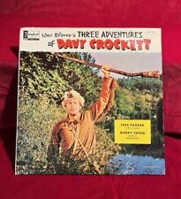 Three Adventures of Davy Crockett Disneyland  DQ 1315 lp record VG+/EX vinyl (B) picture