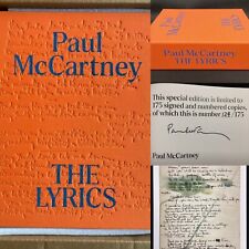 Paul McCartney Signed Book The Lyrics 1956 to the Present Autographed LE124/175  picture