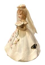 Vintage Josef Originals Bride Figurine Music Box Plays Bridal March Black Label picture