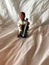 Vintage African American Jazz Musician Cello Figurine 4.5