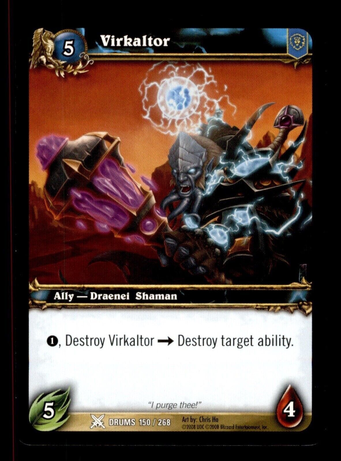 Virkaltor Drums 150/268 Common World Of Warcraft WOW TCG Card