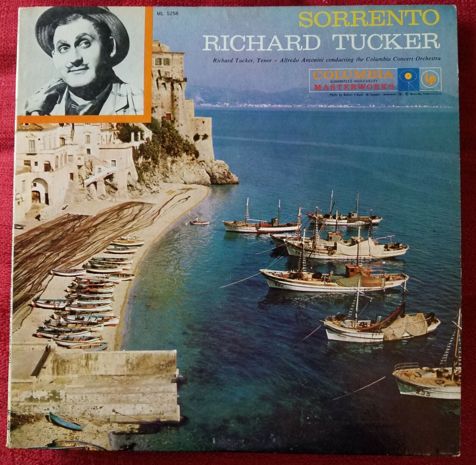 Sorrento Richard Tucker Vintage Vinyl Record LP VG+ ML 5258