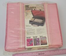 New Old Stock Cassette Tape Pink Carrying  Case 11 X 10 X 3