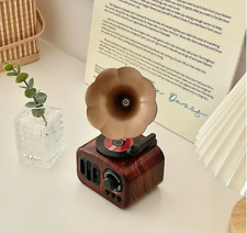 Charming Vintage Gramophone Music Box - Realistic Turntable Movement  picture