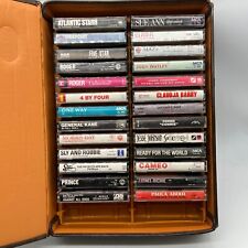 Lot of 26 Vintage 80's Rap, Hip Hop, R&B, Pop, Funk Audio Cassettes w/ Case picture