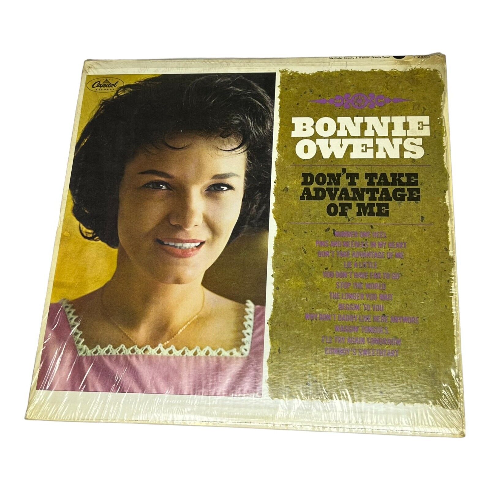 Bonnie Owens Don\'t Take Advantage of Me 33 RPM Vinyl Record Vintage