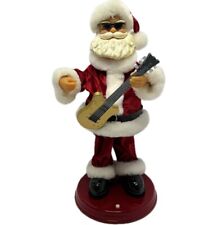 Rockin Santa Claus Guitar Player Old Time Rock n Roll Holiday Time Christmas  picture