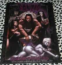 THE MISFITS DANZIG SIGNED BOOK HIDDEN LYRICS OF THE LEFT HAND SAMHAIN RARE MINT picture