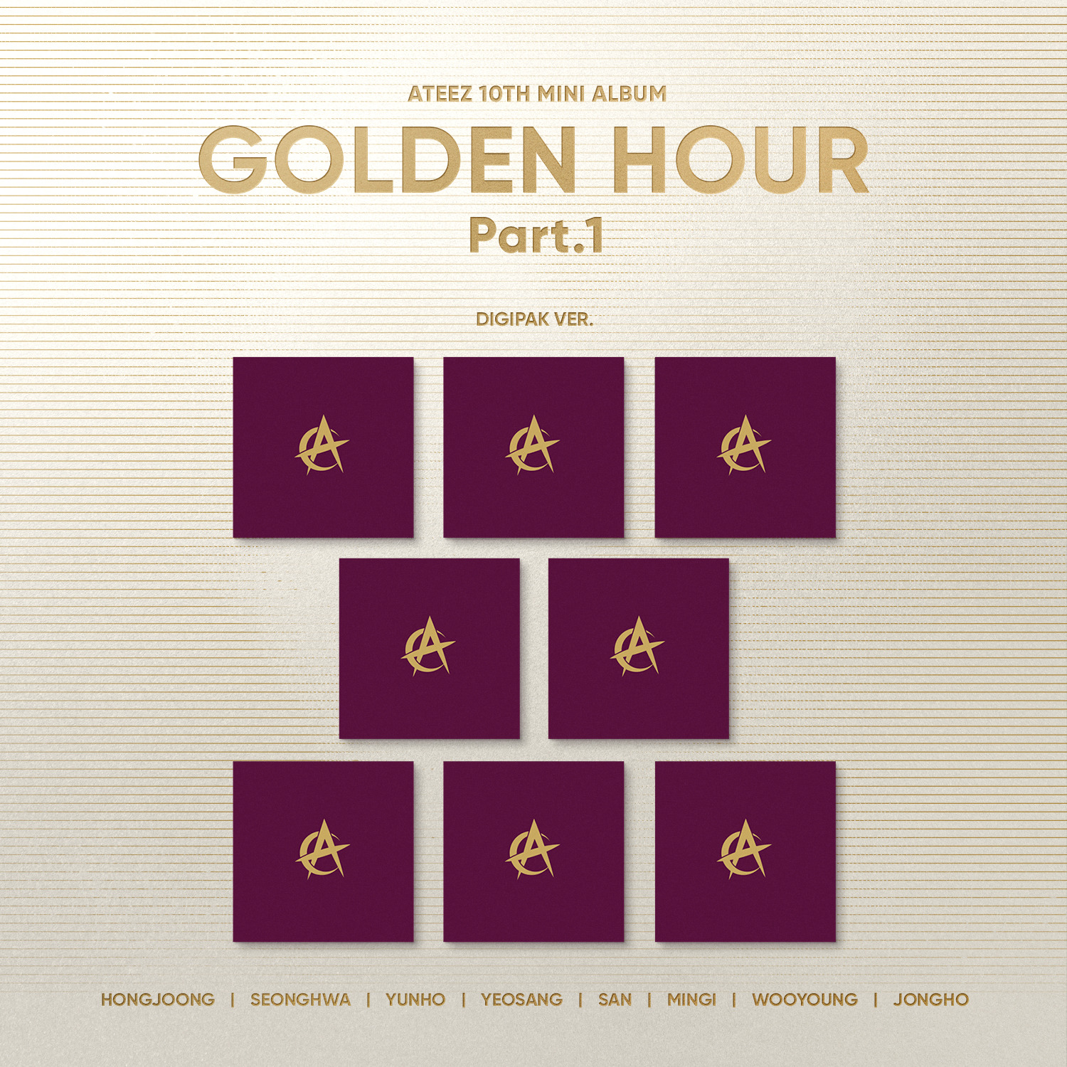 ATEEZ [GOLDEN HOUR : Part.1] 10th Mini Album (DIGIPAK Ver.)