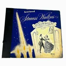 Vintage best loved Sonora Strauss waltzes 10 records w case antique music picture