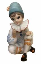 Ardalt Send In The Clowns Music Box Bisque Clown Figurine Vintage Collectable picture