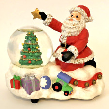 San Francisco Music Box Co Santa Claus Snow Globe With Box Works Vintage 1995 picture