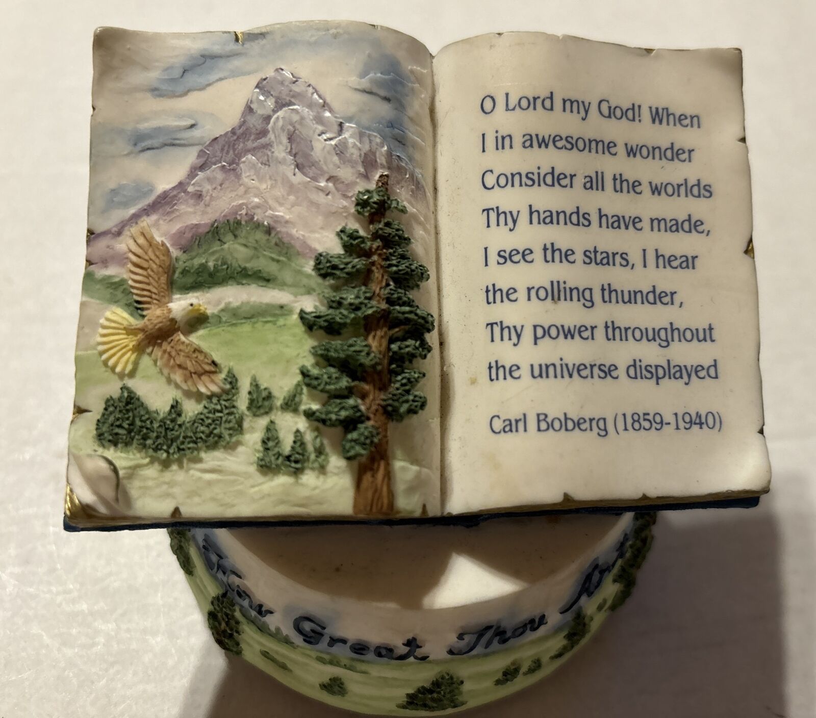 Vintage~Music Box ~HOW GREAT THOU ART~by  Carl Boberg~ Does Work