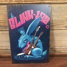 Blink-182 20 Rabbit Bass Guitar Drum Logo Tin Metal sign 8