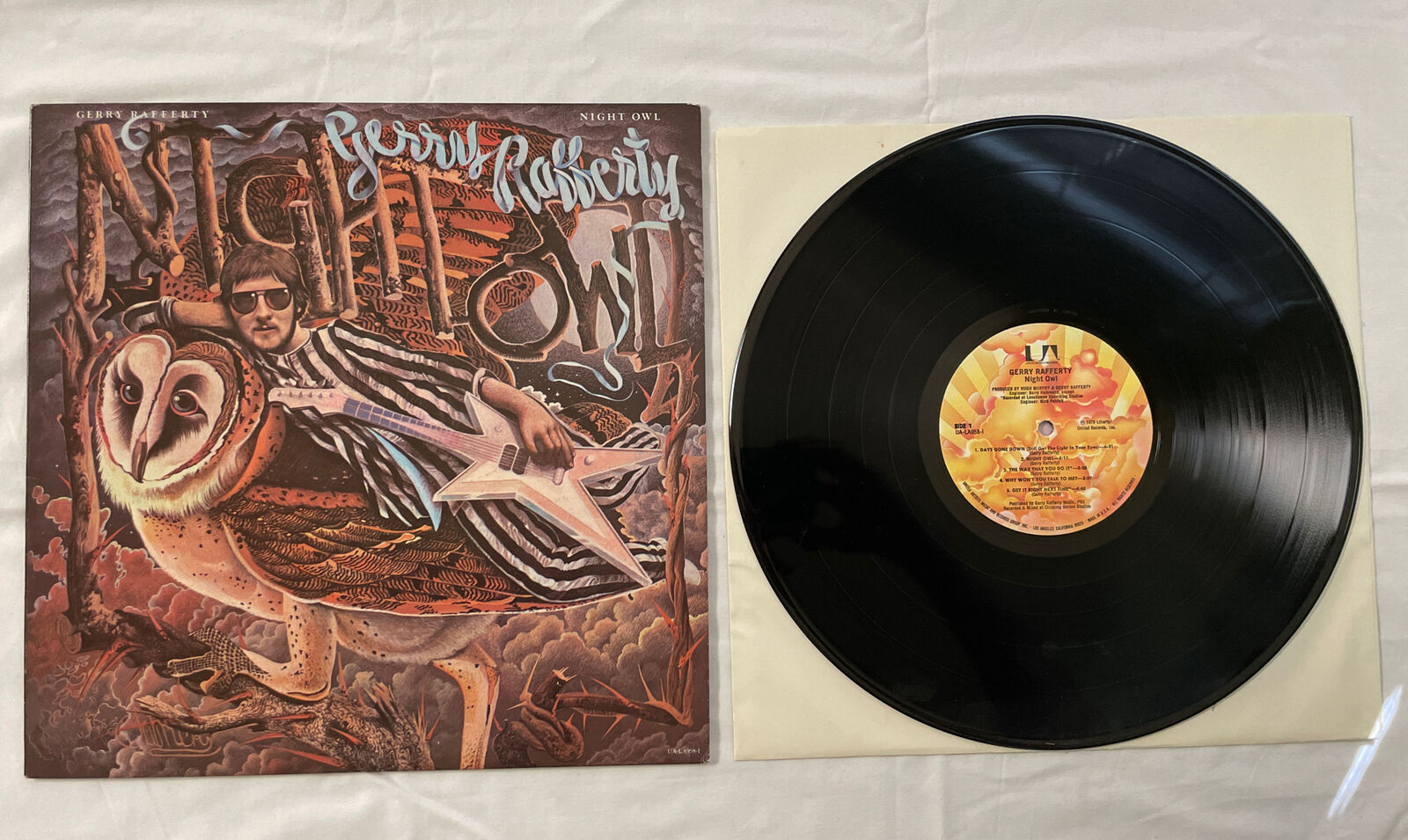 Gerry Rafferty ~~NIGHT OWL~~  Vinyl Record Album Vintage