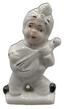Vintage Porcelain Boy Man Figurine Figure with Guitar 3