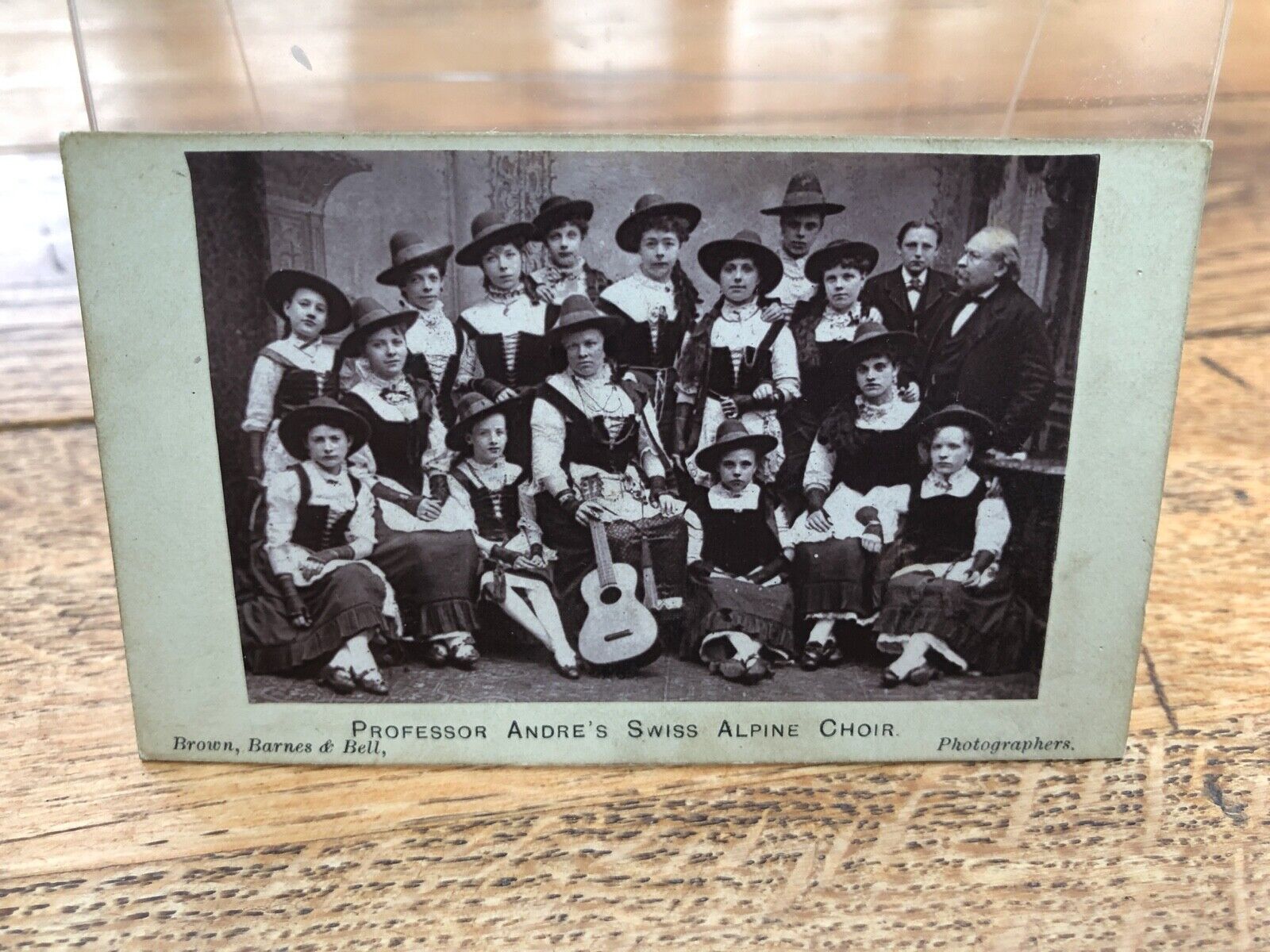 early 1900s photograph . professor andre's swiss alpine choir  
