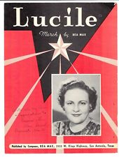 Organist BEATRICE MAX Vintage Sheet Music LUCILLE / O.E.S. 1951 San Antonio picture