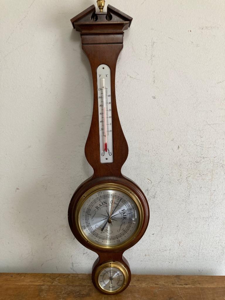 Vintage Howard Miller Banjo Weather Station Barometer Thermometer Hygrometer