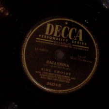 BING CROSBY GOLDEN EARRINGS/BALLERINA DECCA RECORDS  78 RPM 166-75 picture