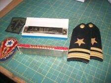 JUNK DRAWER, HARMONICA'S, MILITARY INSIGNIA'S picture