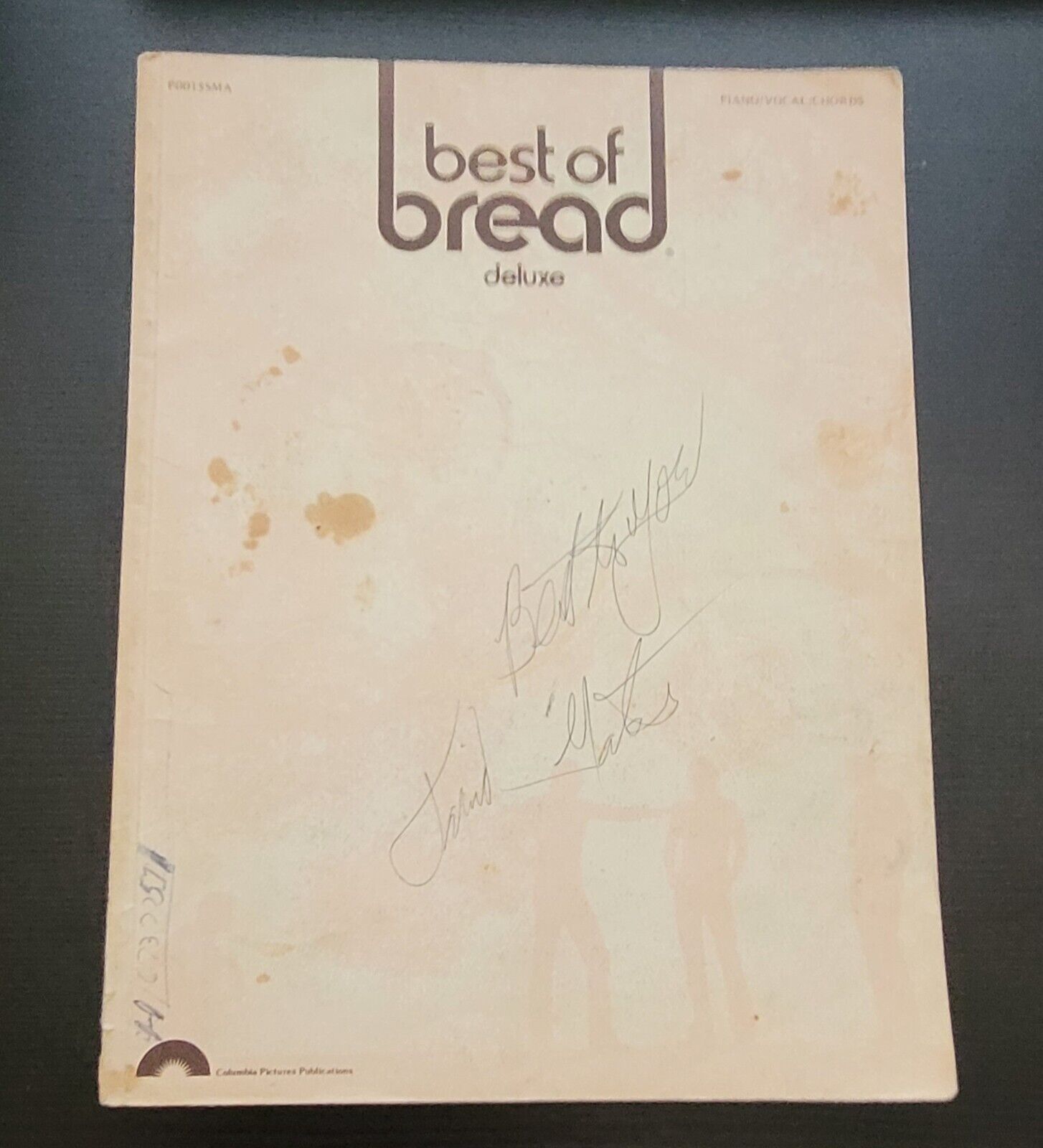 David Gates Autograph, lead singer of BREAD BEST OF PIANO VOCAL CHORDS VINTAGE