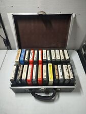 8-Track Cartridge Tapes Lot Of 24 Various Artists With Vintage Carrying Case picture