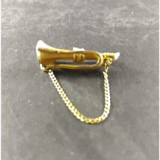Bugle Cornet Horn Vintage Band Hat Lapel Pin picture