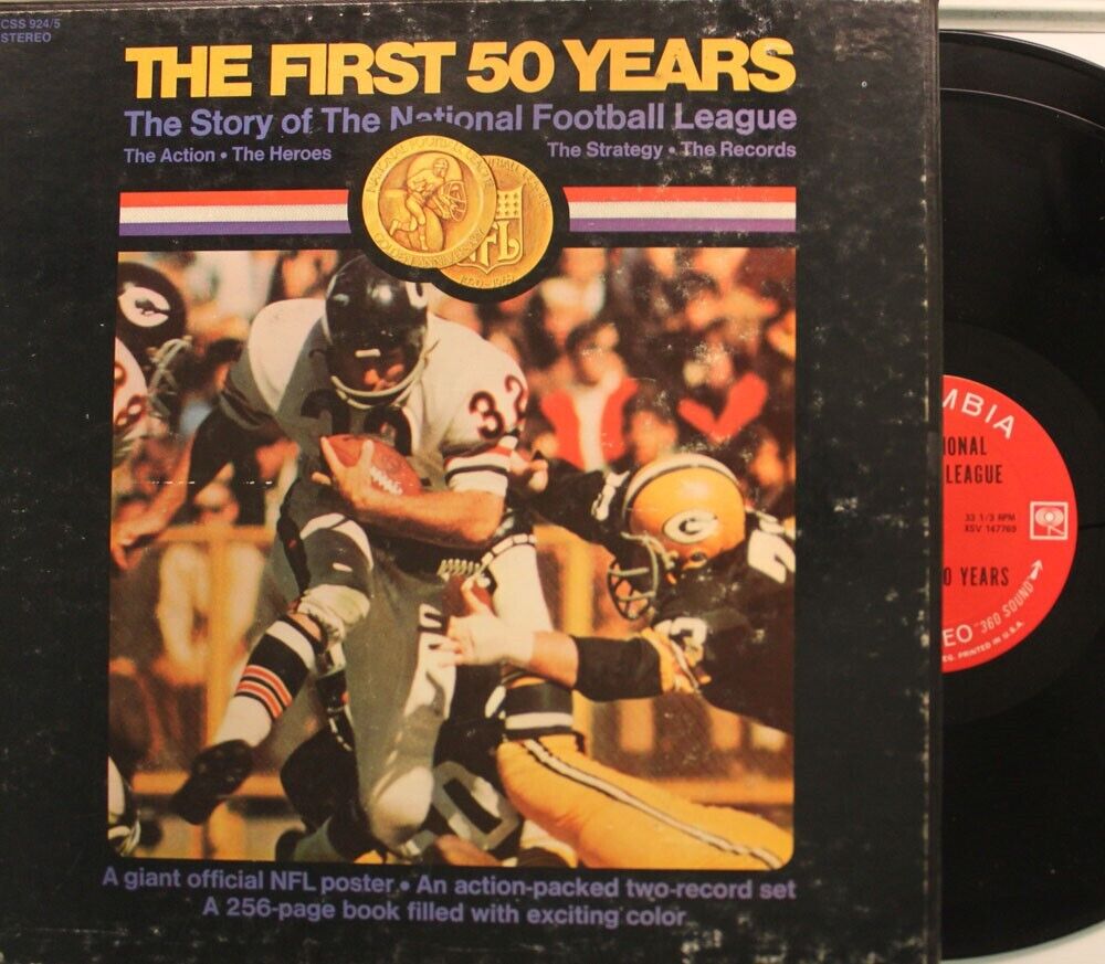John Facenda 2-Disc Lp First 50 Years: The Story Of The Nfl (W/256 Pg Book; Post