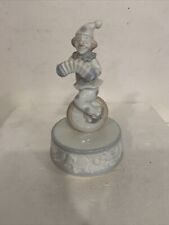 Vntg Porcelain Clown Music Box On A Unicycle Plays “Send In The Clowns” RARE picture