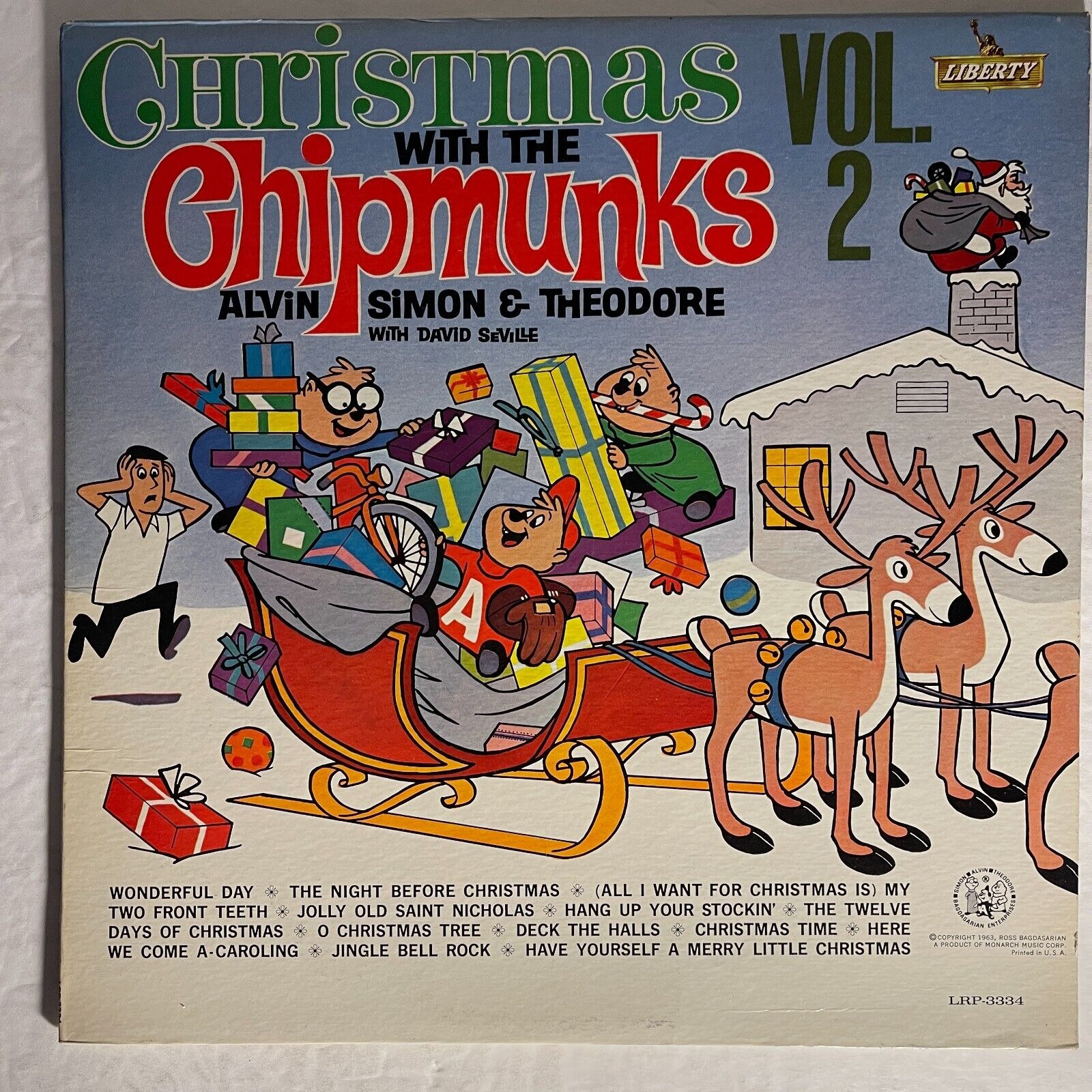Christmas With The Chipmunks Vol. 2 Vinyl, LP 1963 Liberty ‎– LRP 3334