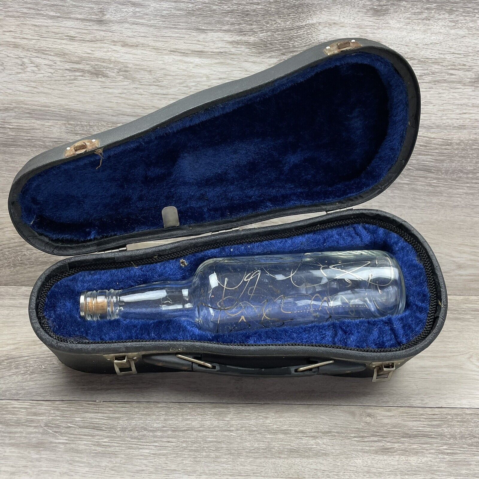 Vintage Mini Violin Case Wine Bottle Holder Tilso Japan Music Box