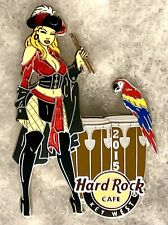 HARD ROCK CAFE KEY WEST SEXY PIRATE GIRL STANDING WITH DRUMS PARROT PIN # 82123 picture