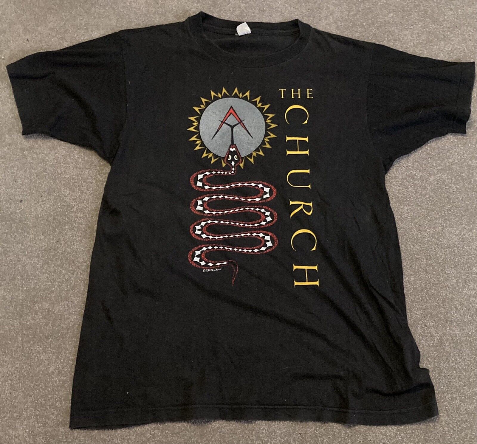 THE CHURCH - 1990 European Tour RARE ORIGINAL VINTAGE T-shirt (1990)