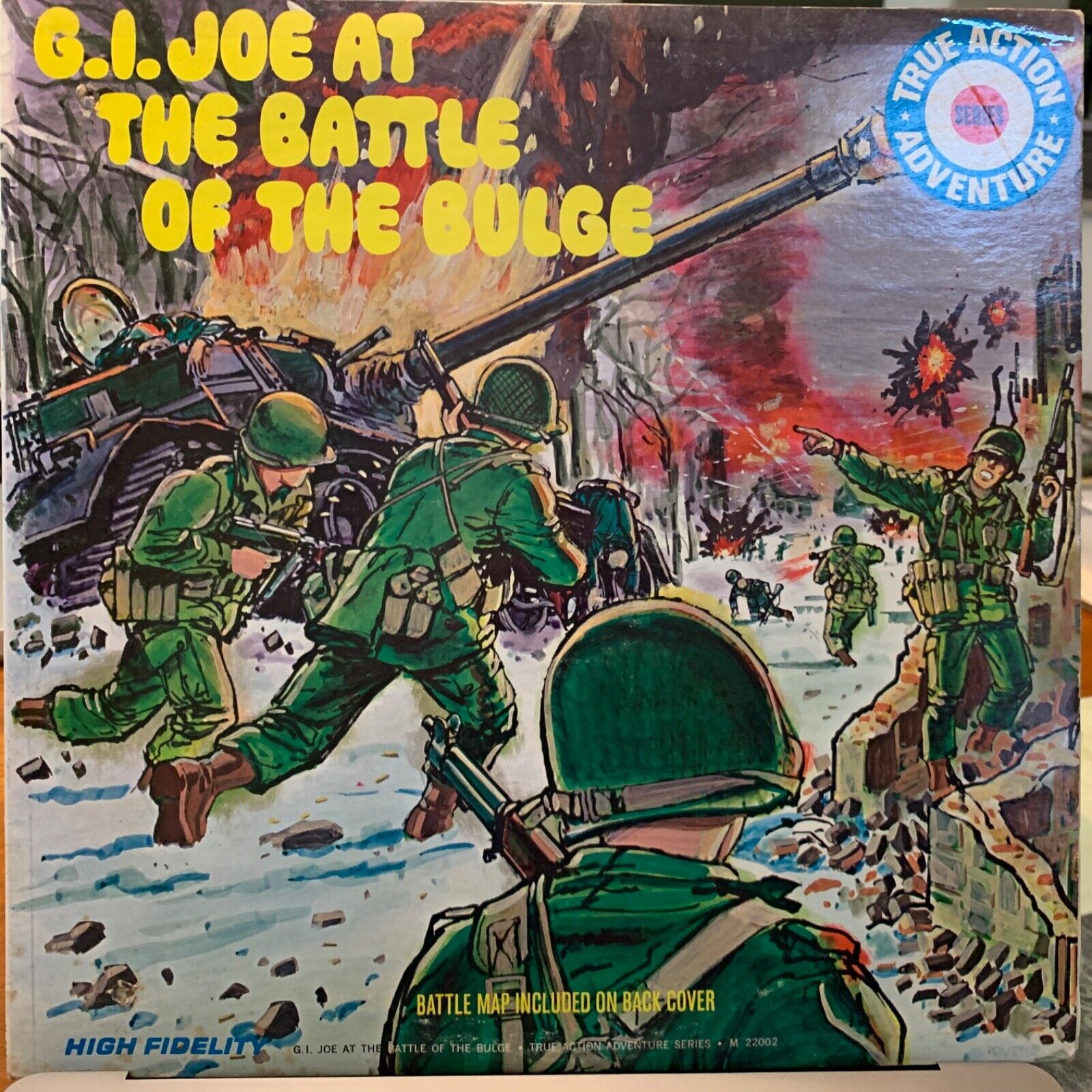 1967 GI Joe True Action Adventure Vinyl LP Record Battle o the Bulge Vintage