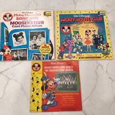 Vtg Walt Disney 3 vinyl record lot Mickey Mouse Club Mousekeeters 1955 1975 picture