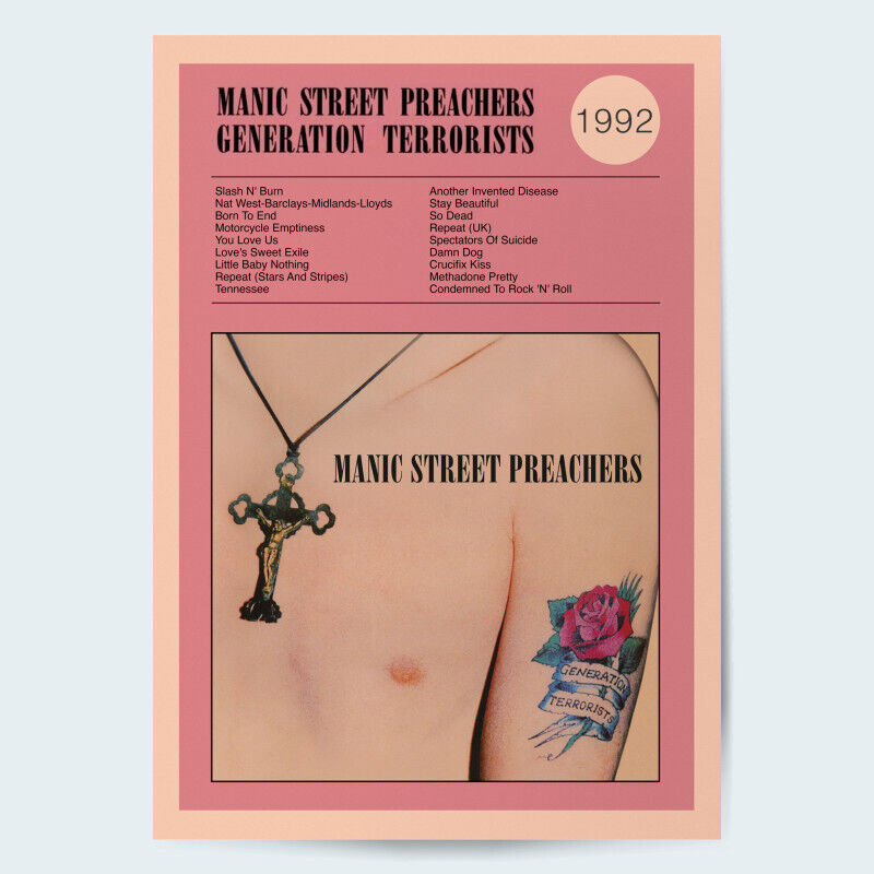 Manic Street Preachers Generation Terrorists Fine Art Album Poster