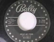 Jazz 45 Ike Cole - Hear Me Good / You Melt Me On Bally picture